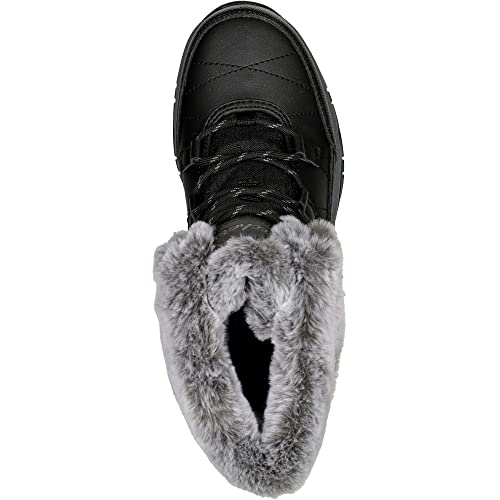 Skechers Skechers Women's Trego - Winter Feelings - Black Duraleather/Mesh/Faux Fur - US 9