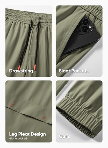 JMIERR Mens Joggers Casual Pants Stretch Elastic Waist Drawstring Tapered Pants with Pockets4
