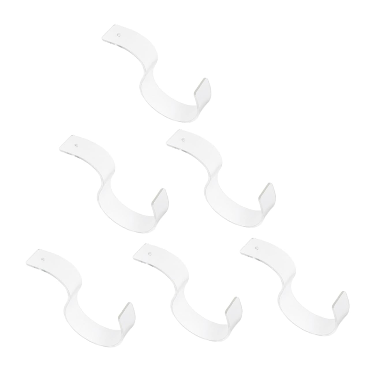 Happyyami 6Pcs Clear Acrylic Belt Display Rack Transparent Belt Organizer for and Access Spaces and Smooth Surface for Reliable Use