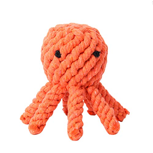 BESTOYARD Brinquedo divertido de mordida para cães com corda de algodão polvo brinquedo criativo par