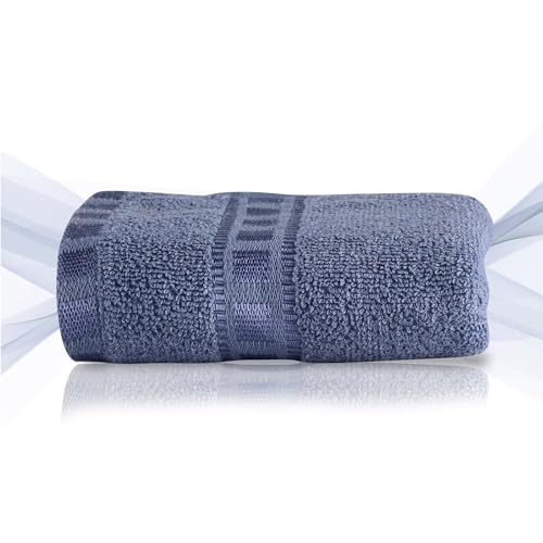 Image of Kuber Industries Pack of 3 Cotton Hand /Face Towels For Men & Women | Easily Washable | Workout Gym Napkins For Men | Pocket Towel - Dark Blue-Grey & Brown