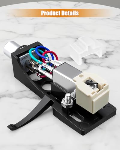 Black Headshell, AT-3600L Magnetic Cartridge Compatible with Pioneer PLX-1000 PL-518 PL-530 PL-A35 PLX-500 PL-560 PL-200 PL-516 PL-255 PL-200X XL-A700 PL-A45D, Record Player Turntable Cartridge