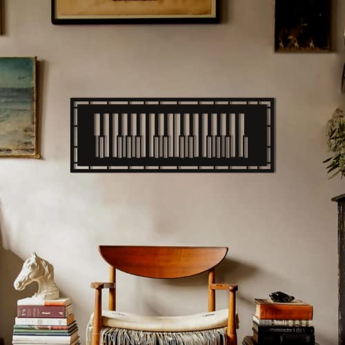 Décoration murale en métal piano pour habiller un bureau vide