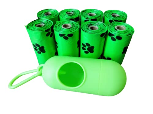 Kit Saco Cata Caca Biodegradável 8 rolos + dispenser de pendurar