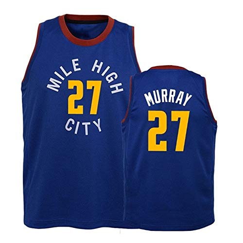 ZeYuKeJi Jersey NBA Nuggets # 27 Muray T-Shirt col Rond Muraycity édition Maille Broderie Jersey de Basket-Ball Masculin (Color : Blue, Size : M) Cover