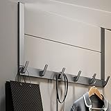 🚪【SEMPLICE SOSPENSIONE】L'installazione è molto semplice ganci porta, purché la porta, la porta dell'armadio e la sospensione possano essere installate e utilizzate. Allo stesso tempo, questo appendiabiti non richiede perforazione, sfruttando appieno lo spazio della porta e trasformando la porta in una decorazione domestica.