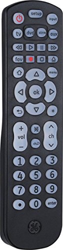 Backlit Universal Remote Control By Ge, Works For Samsung, Vizio, Tcl, Hisense, Sony, Rca, Panasonic, Roku, Apple Tv, Smart Tvs, Streaming Players, Blu-Ray, Dvd, 4-Device, Black, 40081 #TOP7