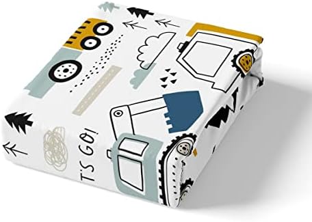 Feelyou Cartoon Car Kids Bedding Set Construction Duvet Cover Decor Equipment Trucks Comforter Excavator Tractor White Yellow Bedspread Bedroom Quilt 2Pcs Twin 5 41w2lP1UIhL. AC