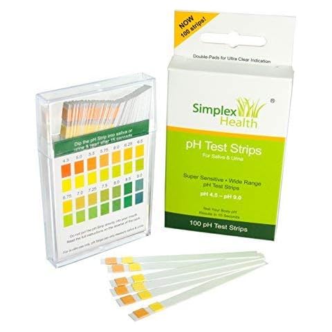 Simplex Health pH Test Strips for Urine and Saliva (100 Strips) Cover