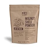 MB Herbals Walnut Shell Powder 8 oz (½ lb / 227g) | 40–60 Mesh Coarse Grind | Natural Exfoliant for Soaps, Body Scrubs & Foot Scrubs | Strong Exfoliation