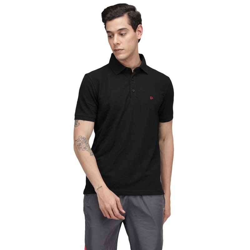 Solid Polo T-Shirt for Men | Wrinkle-Free with Colour Lock Technology | Soft & Breatheable Rich Cotton Blend | 2X Durability & Shape Retention-image-13