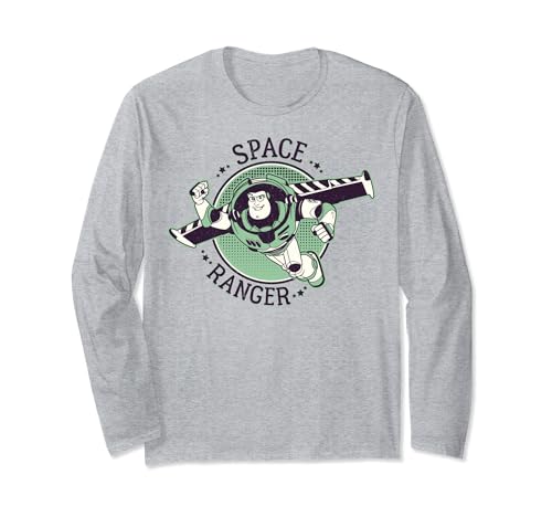 T-shirt Toy Story Buzz manches longues en coton doux avec portrait graphique premium