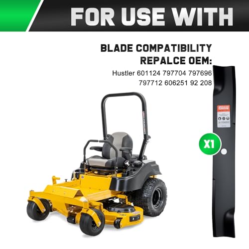 Image of Grasscool Raptor SD 54 inch Mower Blades Replace Hustler 601124 for Fastrak SDX X XD XL Big Dog Alpha 54 inch Zero Turn Mower 797704 797696 797712 606251 92 208