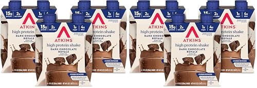 Image of Atkins Dark Chocolate Royale Protein Shake,High Protein Shakes,Low Glycemic,Low Carb and-Low Sugar Chocolate Flavored-Protein Shakes,Keto Friendly,(Pack of 24)