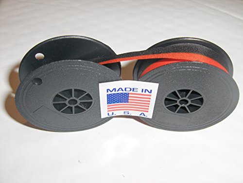 JC Penney Penncrest Caravelle 10, Caravelle 12, Concord 10 and Concord 12 Typewriter Ribbon, Black and Red, Compatible, Twin Spool
