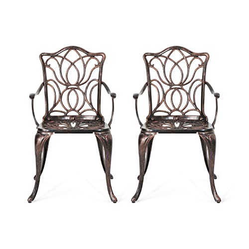 Christopher Knight Home Tucson Dining Chair in Black Copper #TOP25