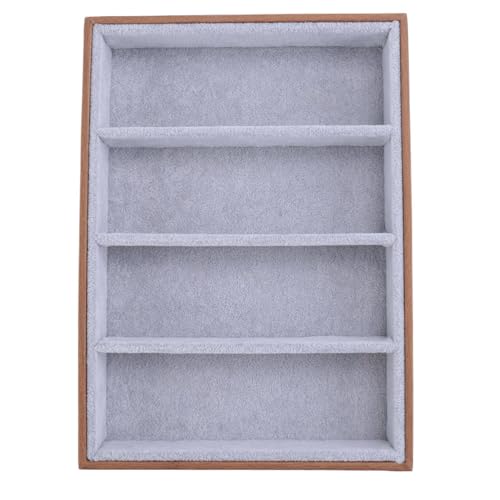 Présentoir à lunettes de soleil - 4 grilles - Boîte d'affichage pour lunettes de soleil - Organisateur de - Marron