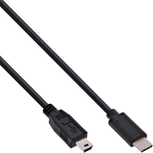 InLine® USB 2.0 Cable Type C Male to Mini-B Male 5-Pin black Black 2 m