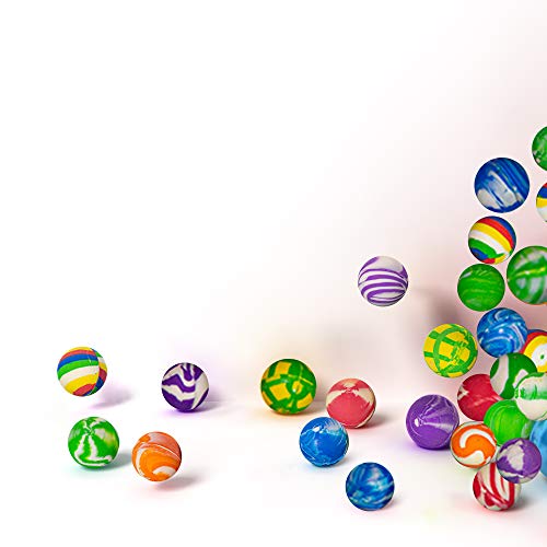 Fun Central 50 Pieces - 38mm Hi Bouncy Balls Bulk Party Favors for Kids - Assorted Designs