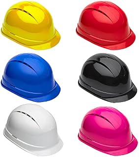 Vented Safety Helmet Lightweight 8 Point Harness Construction Work Hard Hat with Slip Ratchet