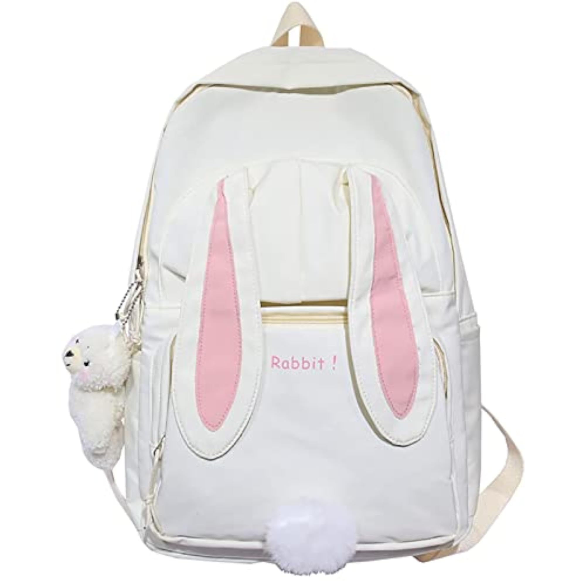 Bunny Backpack with Cute Bear Pendant