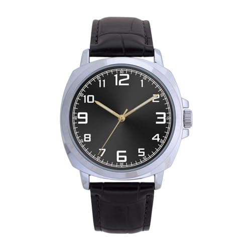 Orologio alla moda in stile business nero, adatto per riunioni maschili e pendolarismo quotidiano al lavoro