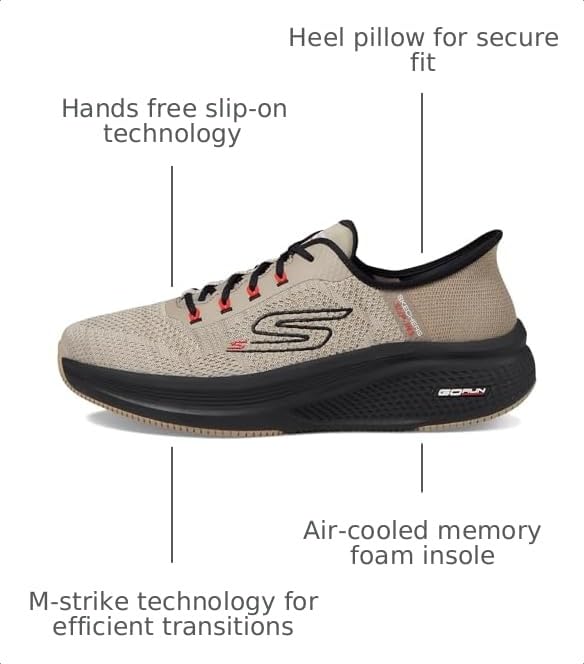Image of Skechers Men's Skechers Hands Free Slip-ins: Go Run Elevate 2.0 Steady Motion | Running, Hands Free, Slip-ins, Air-Cooled Memory Foam, Ultra Light Cushioning, Machine Washable