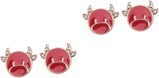 2 Pares De Brincos Fofos De Vaca Presentes Vintage Joias Femininas Presentes Femininos Presentes De Ano Novo Brincos De Pedra De Nascimento Brincos De Animais Brincos De Zodíaco