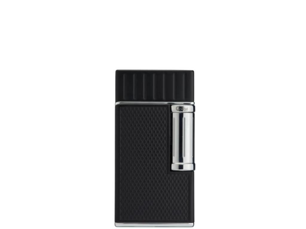 Mechero Colibri Julius Negro Mate Cromo, encendedor recargable de gas para puros