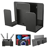 【Économie d'espace】Outre les ordinateurs portables, les tablettes, les claviers et les liseuses, ce support mural peut également contenir des routeurs, des modems, des boîtiers TV, des commutateurs, des livres et d’autres objets d’une épaisseur inférieure à 4 cm.