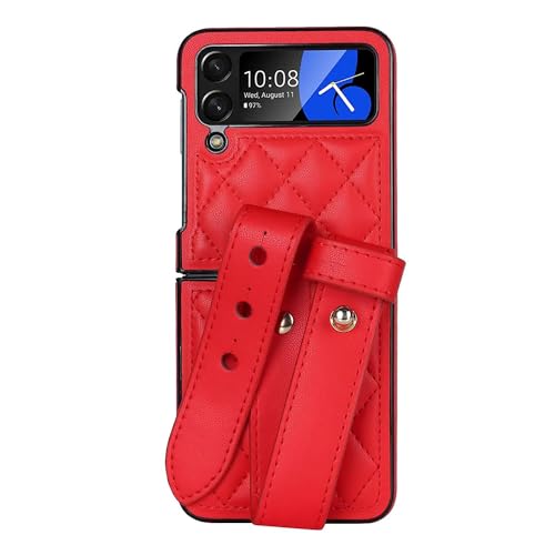 Coque Samsung Galaxy Z Flip 4 5G Rouge, Cadeau Idéal pour Femme