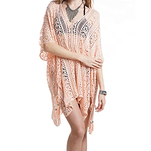Robe de plage en crochet à manches longues sexy couverture maillot de bain