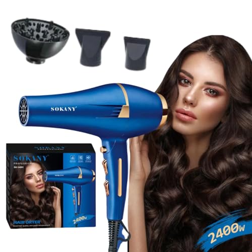 Secador De Cabelo Com Difusor de Cachos Profissional Sokany Leve E Potente 2400w 110V e 220V (220, V