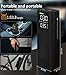 BBD Car Tire Inflator Portable Air Compressor,0.8 Min Full Inflation 160 PSI Digital Electric Auto Air Pump with Pressure Gauge,Type-c Charging Cable,Emergency LED Light for Car Bike Balls Motorcycle