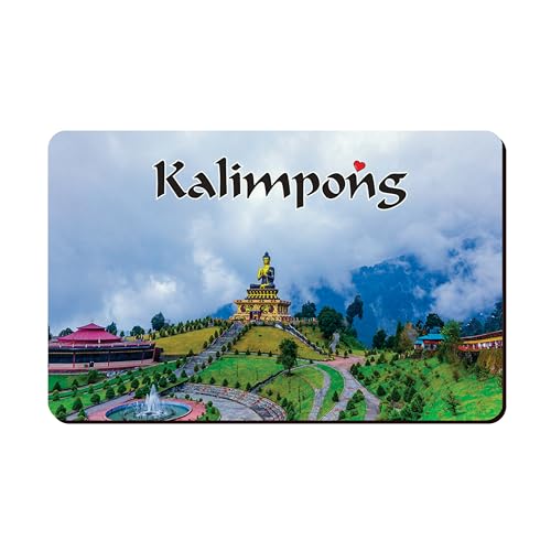 Image of Elegant Fridge Magnet with Themes |Rectangular Size Refrigerator Magnet with Magnetic Rubber Back | Pack of 1, 8.6cm X 5.4cm (Kalimpong)