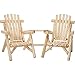 Lakeland Mills CFU329 Cedar Log Vista Tete Outdoor Chairs, Natural