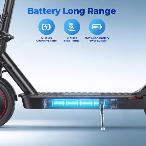 Image of Electric Scooter Adults, 1000W /500W Motor, 28 /21 Miles Max Range, 10'' /8.5 inch Tires All Terrain, 25 /21 MPH Top Speed, Lightweight Commuting E Scooter, Foldable for Adults Teens