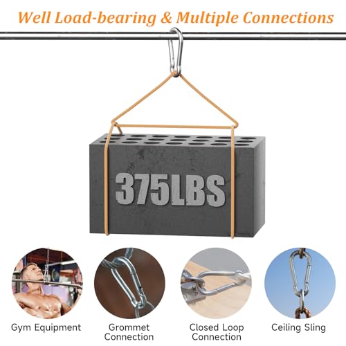 8 Stück Karabinerhaken Groß Karabiner φ8x80mm Karabin Edelstahl Karabiner mit Federhaken Feuerwehrkarabiner Belastbar, Angeln Klettern Karabiner für Schaukel, Markisen, Wandern