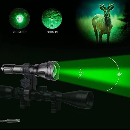 Odepro KL52 Zoomable HuntingTorch Red Light Green Light IR850 Light Hunting Torch with Cable Switch, Kl52 Plus - Image 2