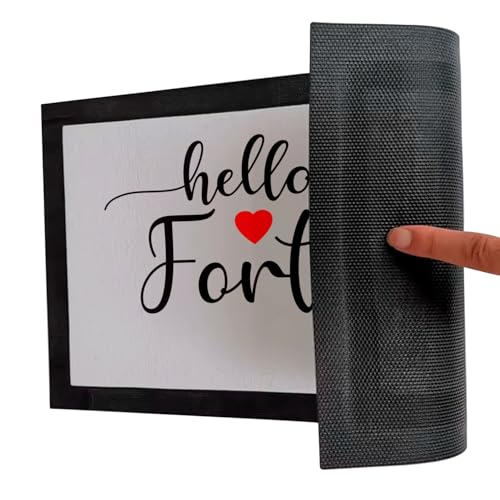 Paillasson Gris Hello Forty 75x50cm pour Anniversaire 40 Ans