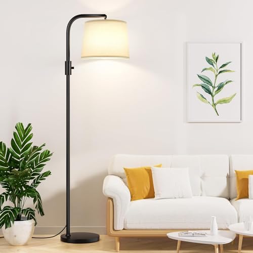 Ambimall Fully Dimmable Floor Lamp with 9W LED Bulb, Standing Lamp for Living Room with Adjustable Head, Modern Standing Tall Light with Rotary Switch for Office by Ambimall - Used condition - US$31.99
