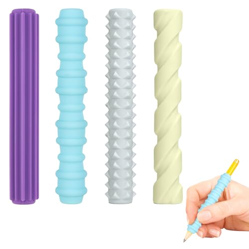 Sensory Pencil�O���b�v�Z�b�g �q���Ƒ�l�p �V���R���y���V���X���[�u �t�B�W�F�b�g/����/ADHD�p����c�[�� �l�ԍH�w�I �E�����܂��͍������p �ė��p�\ (�����_���J���[)
