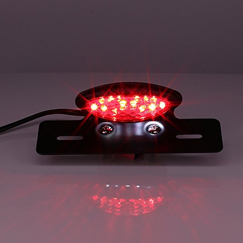 Krtopo Motorrad ROT Halt Lauf Bremse Hinten Rücklicht Hinten Kennzeichnenleuchte Universal Modifiziert Retro