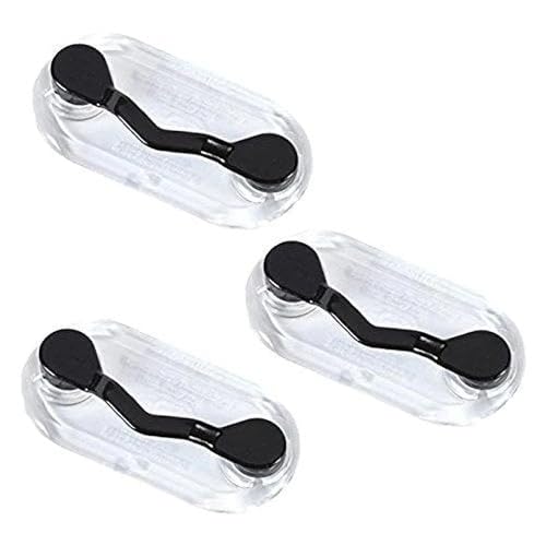 Readerest Magnetic Holders for Glasses Magnet Pin (Metalic Black 3 Pack) Eyeglass Magnets for Women and Men Name Badge Holder Pins onto Your Shirt to Keep Your Glasses Safe