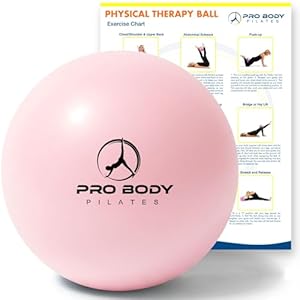 ProBody Pilates Exercise Balls Physical Therapy – 9 Inch Small Exercise Ball for Between Knees for Rehab, Barre, Core, Stability & Yoga