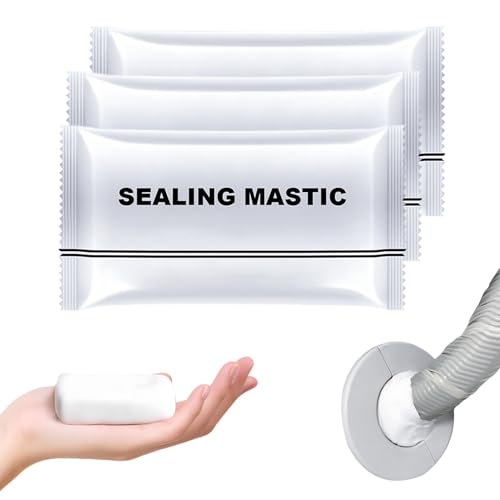 Waterproof Sealant Mastic, 2025 Upgrade Waterproof Repair Sealing Clay, Cement Crack Filler,Quick Mending Mud for Drain Connection, Wall Hole, Air Conditioning Hole (3)