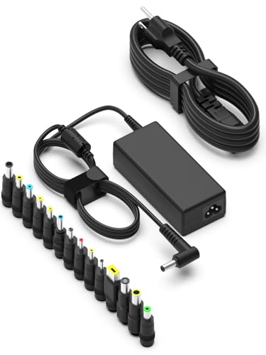 Haiyistar 65W Universal Laptop Charger Compatible with HP Dell ASUS Lenovo Acer Gateway, 20V 19V Monitor Power Supply Cord Compatible with Samsung LG LCD Monitor TV Aspire Spin Toshiba Satellite JBL