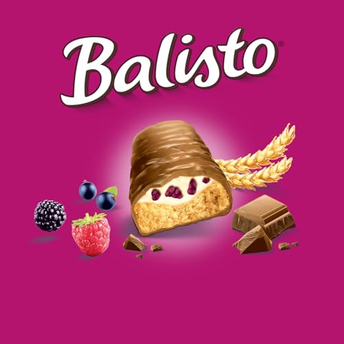Balisto Schokoladen Großpackung, Yoberry, Getreide Schokoriegel mit Joghurt-Beeren, 20 x 37g, Schokolade, Müsliriegel, Schoko Großpackung (740g) 2