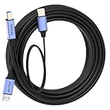 OkyLink 32ft(10M) Active USB 3.0/3.2 Gen 1 Printer Cable A Male to B Male with Optional Power & Repeater 5Gbps for Long Distance Connection