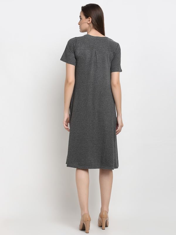 Image of Women's A-Line Cotton Midi Dress